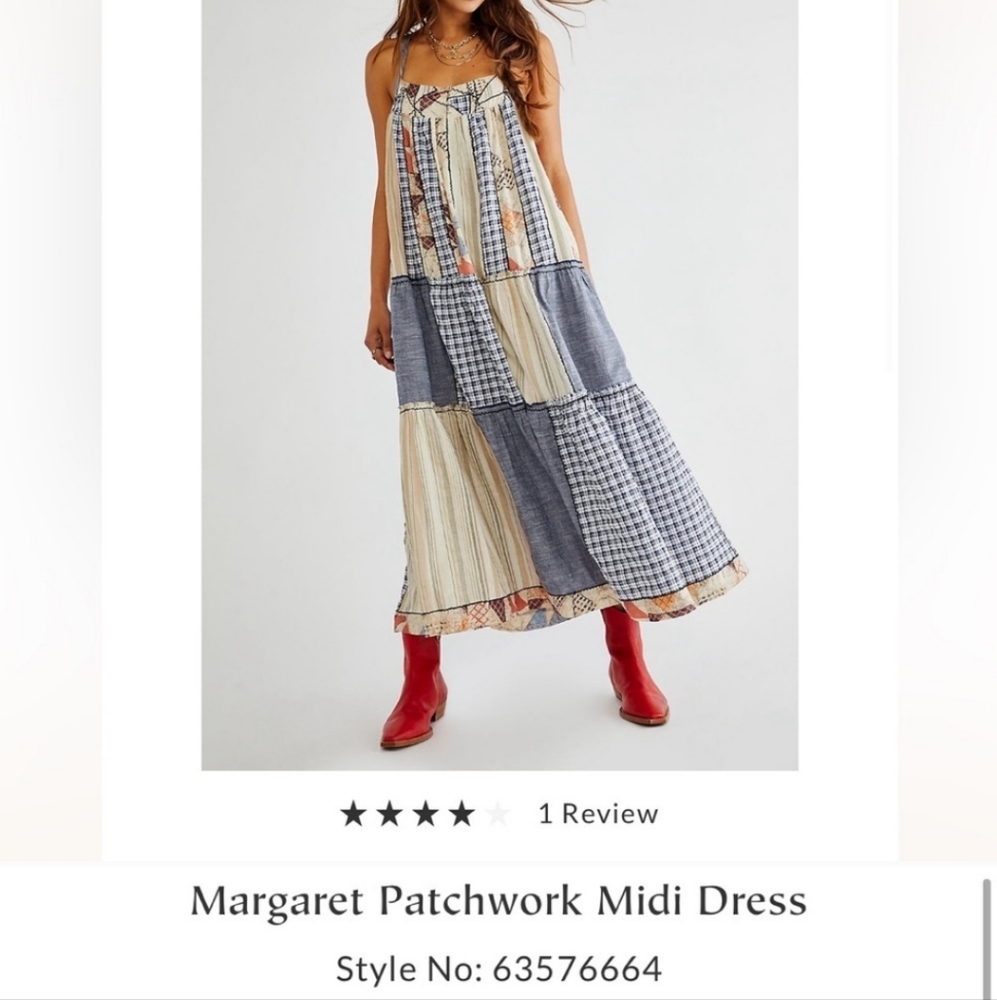 Margaret Patchwork Midi/Full Dress Free People